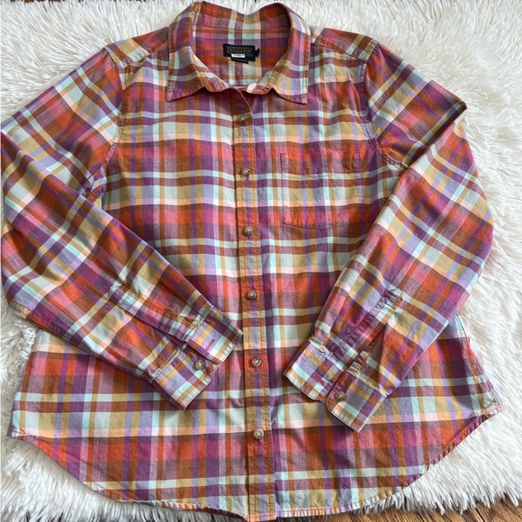 Pendleton Tops - Pendleton women plaid button up shirt size L petite